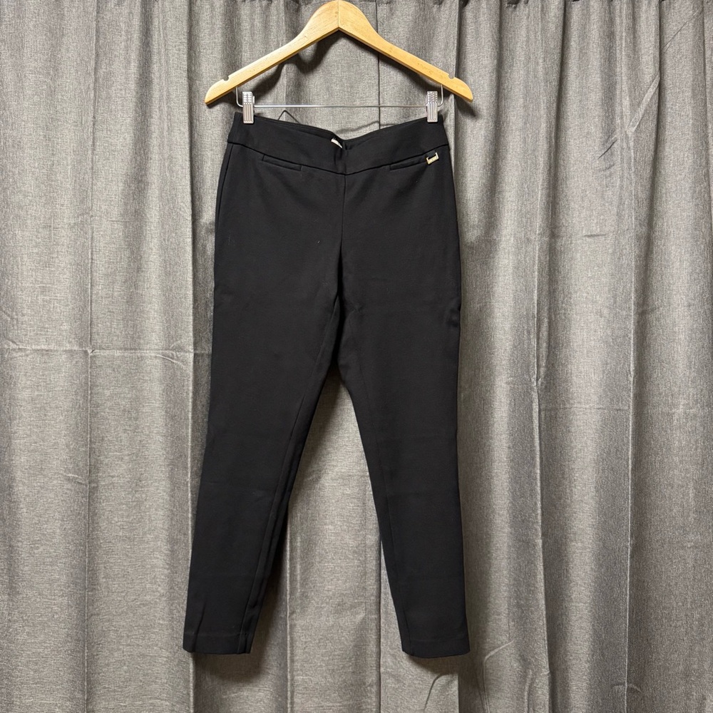 Anne Klein Pull On Hollywood Waist Slim Ankle Pant Small Black